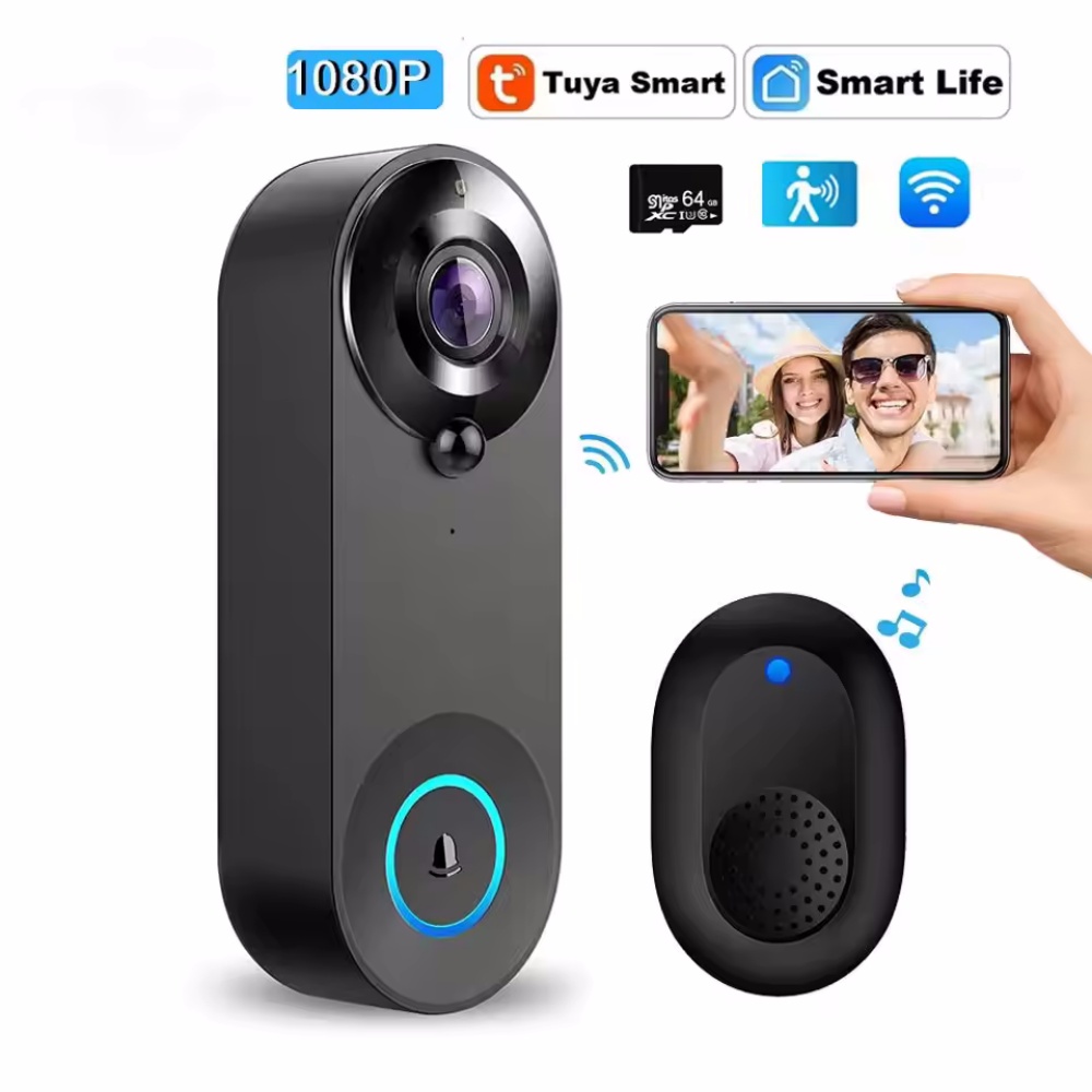 Smart Home Video Doorbell Enhanced Security With Smart Doorbell - Tuya 1080P 무선 WIFI 초인종 비디오
