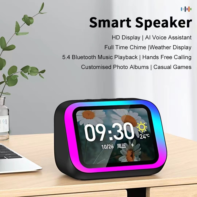 Smart Home Panel - AI 음성 어시스턴트 블루투스 스피커 RGB