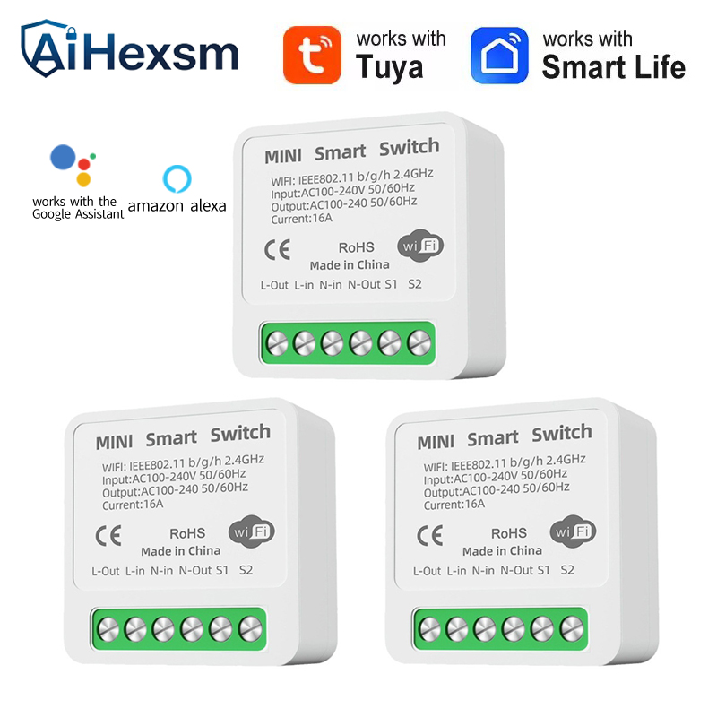 Smart Home Energy Monitor - 16A 투야 와이파이 스마트 스위치 2방향