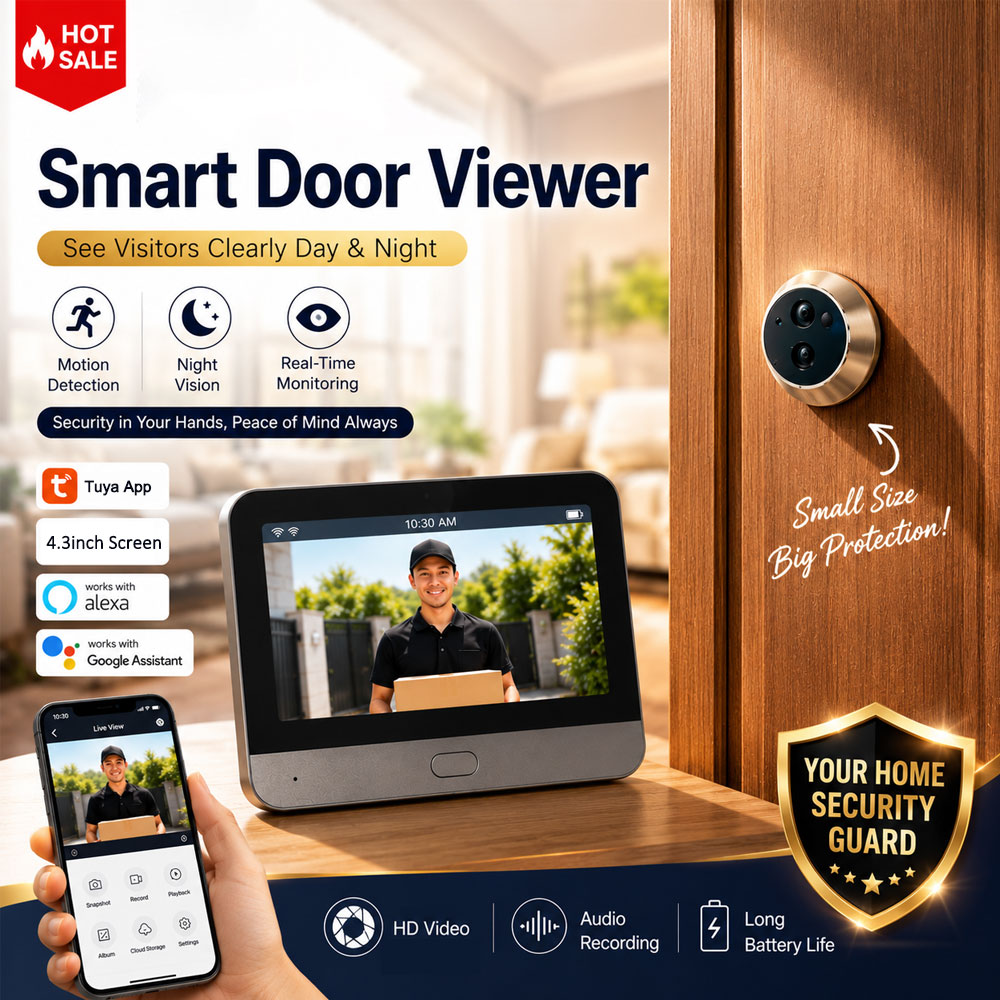 Smart Home Video Doorbell Enhanced Security With Smart Doorbell - Tuya Smart 5MP 틈구멍 도어 카메라,