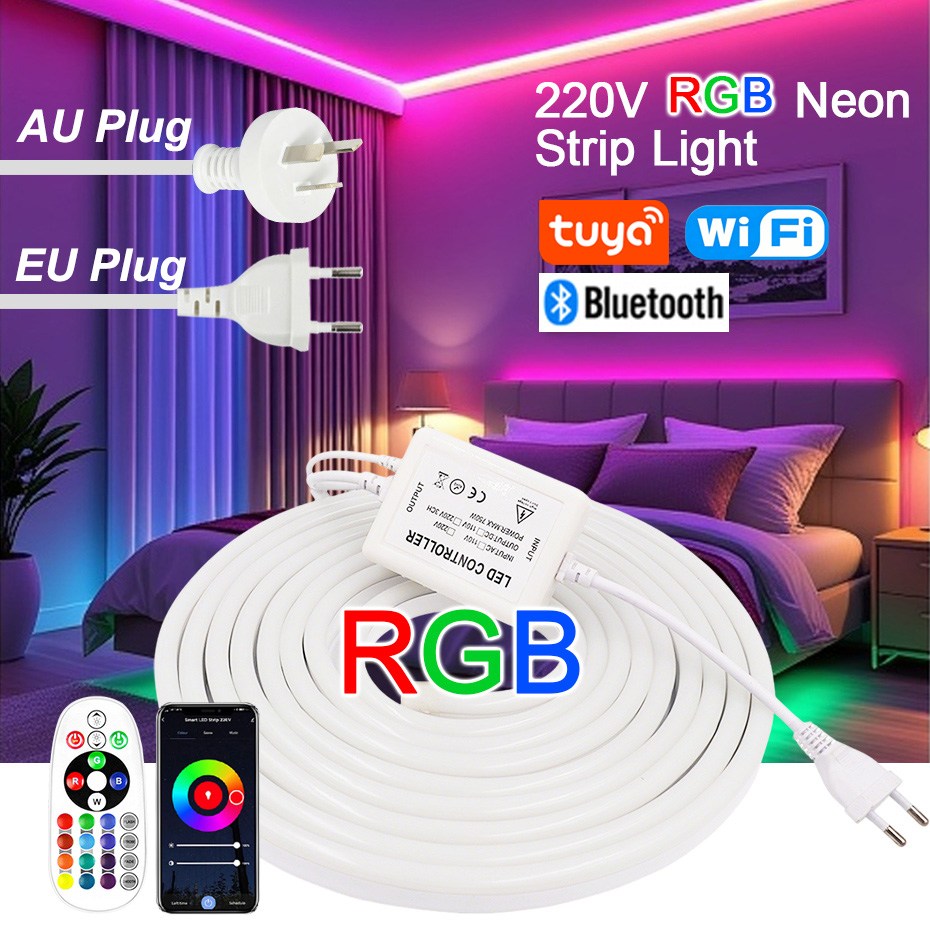 Smart Power Strip - 220V RGB LED 네온 스트립 (EU/AU
