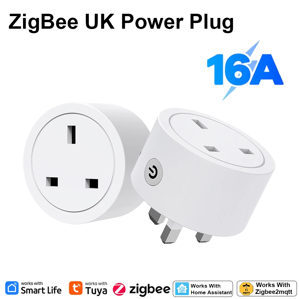 Smart Home Energy Monitor - 지그비 스마트 플러그 16A 영국형 소켓,