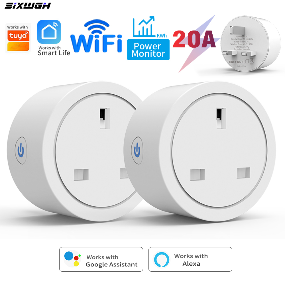 Smart Home Energy Monitor - 20A 투야 와이파이 스마트 영국 플러그