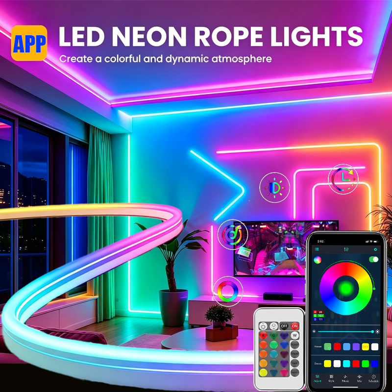 Smart Power Strip - 스마트 USB 전원 RGB 네온 LED