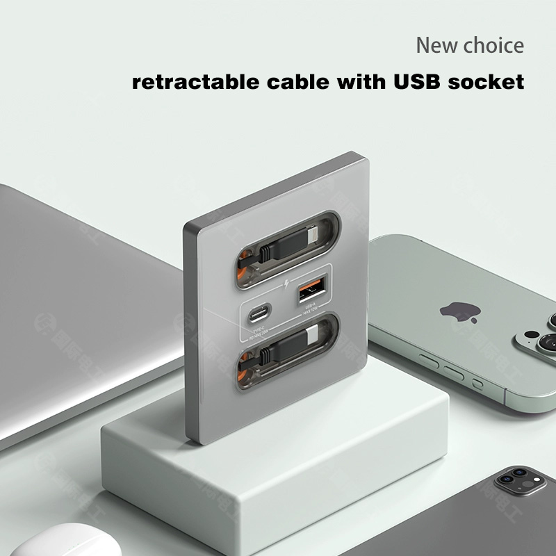 Smart Home Apple - Anssin 12w 범용 벽 패널 소켓(Usb-A