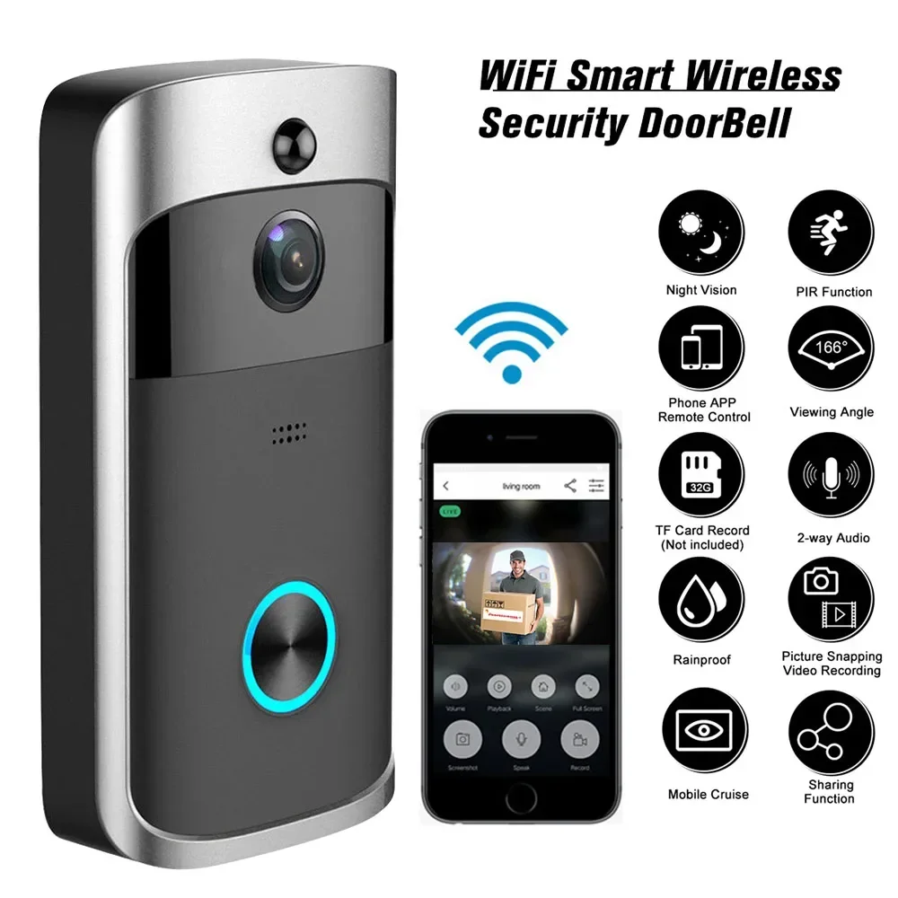 Smart Home Video Doorbell Enhanced Security With Smart Doorbell - 720P HD 스마트 홈 무선 WIFI