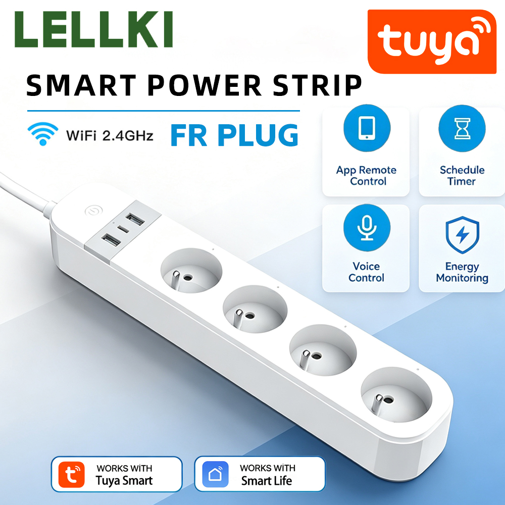 Smart Power Strip - LELLKI FR WiFi 투야 스마트 멀티탭