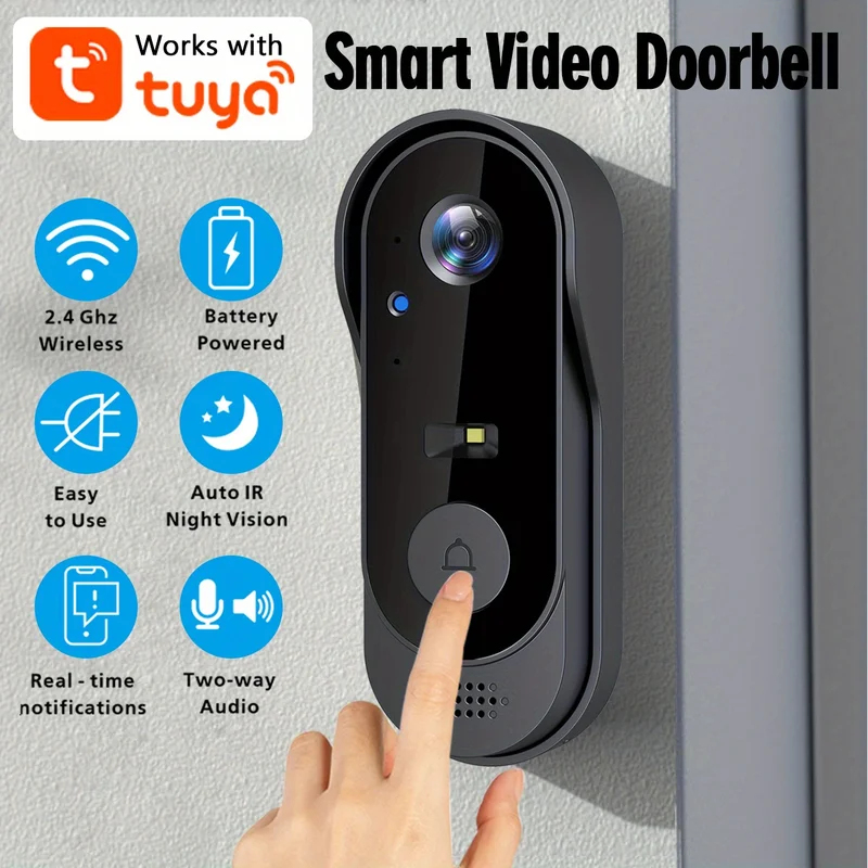 Smart Home Video Doorbell Enhanced Security With Smart Doorbell - Tuya WiFi 홈 스마트 비디오 초인종