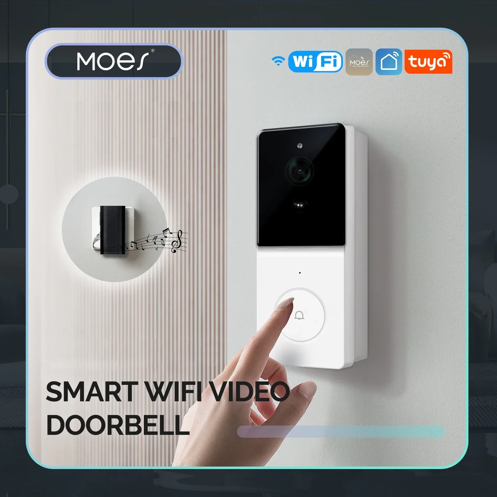 Smart Home Video Doorbell Enhanced Security With Smart Doorbell - MOES 투야 스마트 와이파이 비디오 초인종