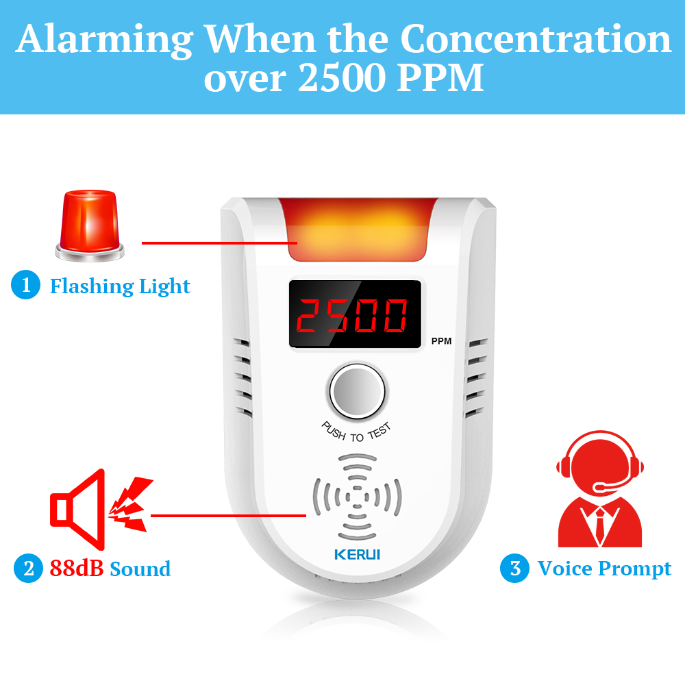 KERUI GD13 LPG 가스 감지기 알람 무선 디지 - Smart Home Security System 리뷰 및 가격