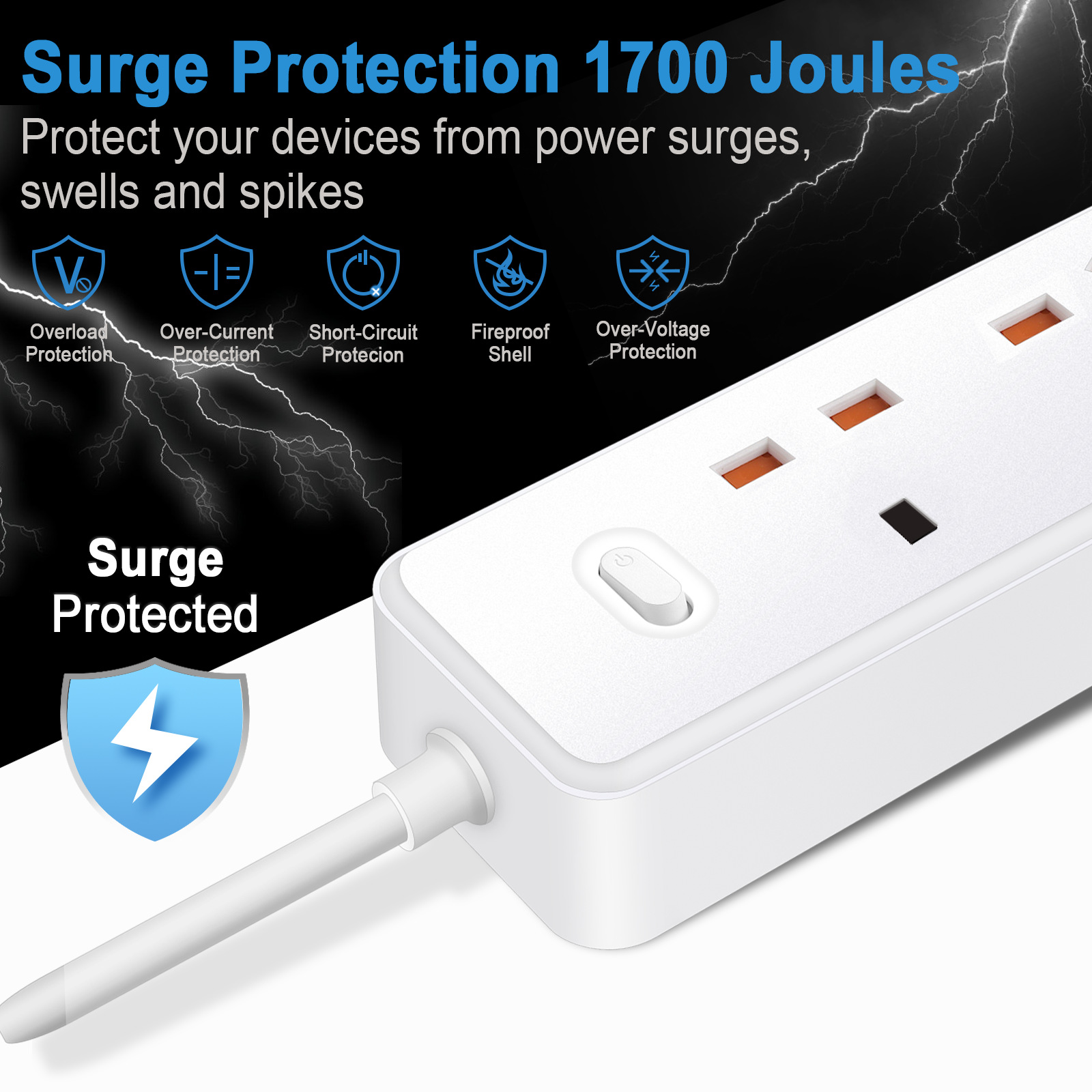 멀티탭 UK MY SG 과부하 보호 익스텐션 케이블,  - Smart Power Strip 리뷰 및 가격
