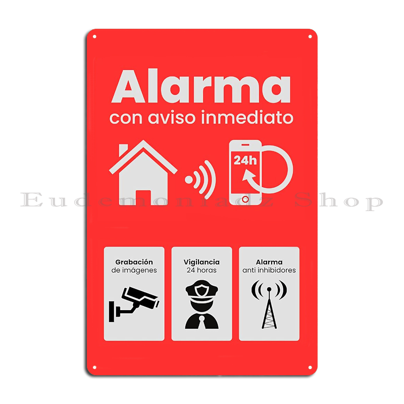 레트로 24시간 알람 시스템 금속 간판 플라크 빈티지  - Smart Home Security System 리뷰 및 가격