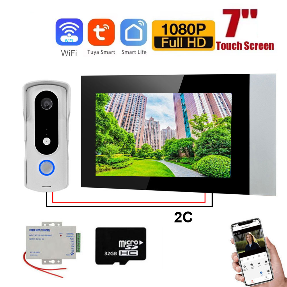 2 와이어 스마트 홈 Tuya Wifi 1080P 비디 - Smart Home Video Doorbell Enhanced Security With Smart Doorbell 리뷰 및 가격