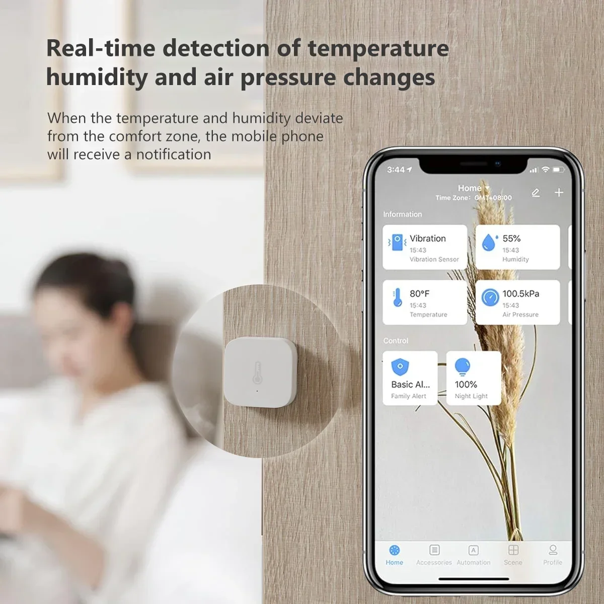 Aqara 온도 센서 Zigbee 스마트 공기질 압력  - Smart Home Apple 리뷰 및 가격