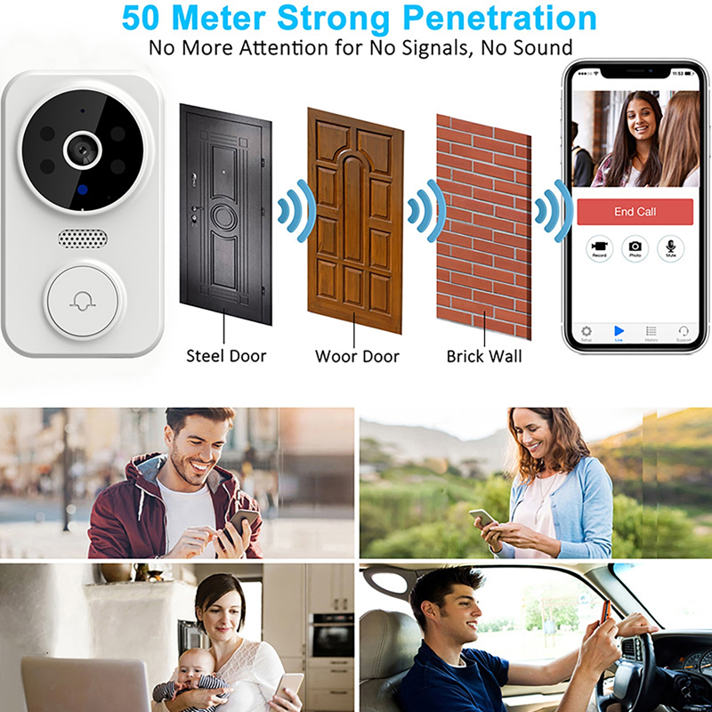 WiFi 스마트 비디오 초인종 카메라 야간 투시경 스마 - Smart Home Video Doorbell Enhanced Security With Smart Doorbell 리뷰 및 가격