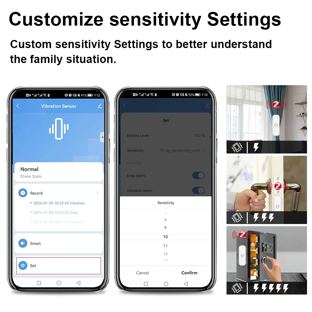스마트 ZigBee 진동 센서 앱 모니터 홈 보안 보호 - Smart Home Blog 리뷰 및 가격