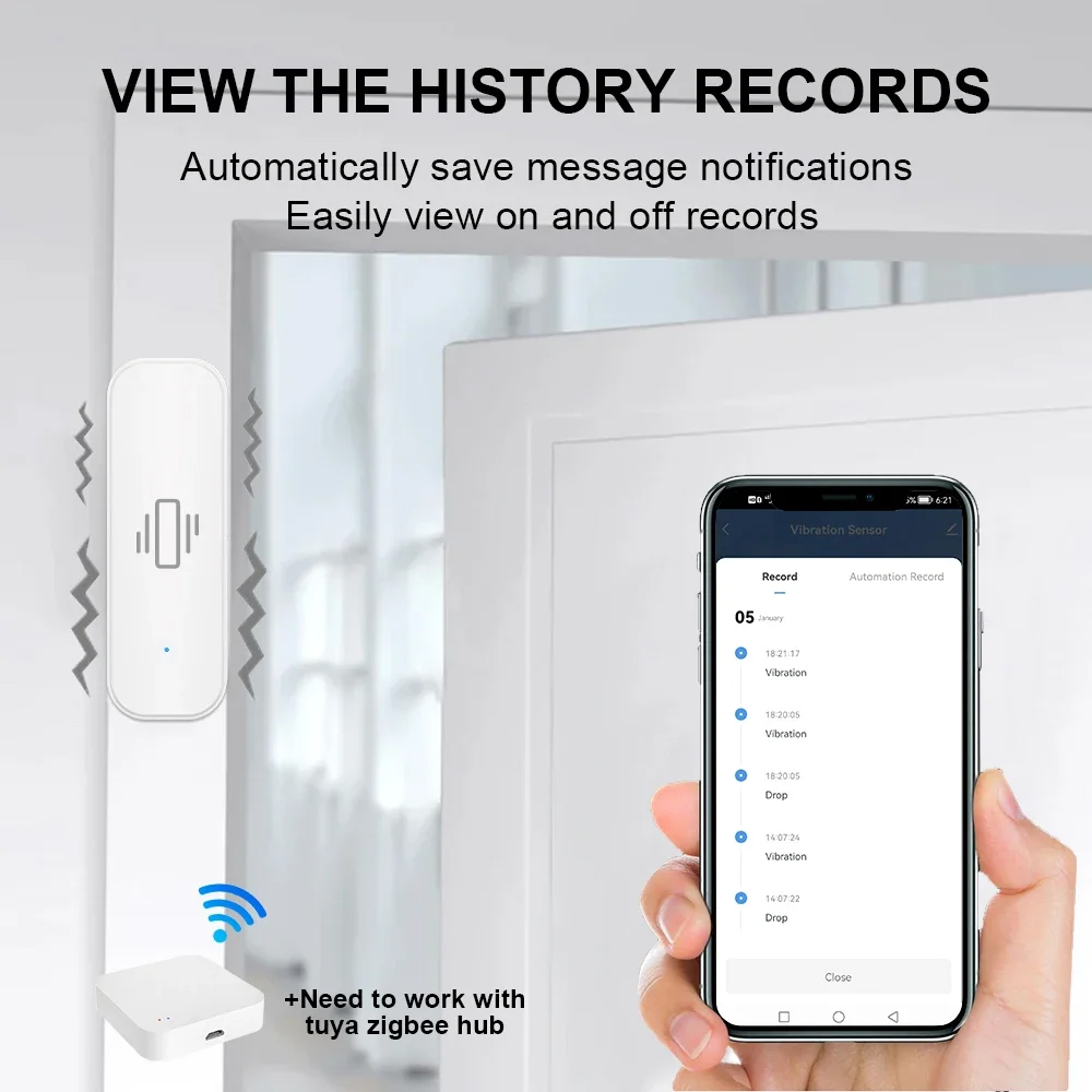 스마트 ZigBee 진동 센서 앱 모니터 홈 보안 보호 - Smart Home Blog 리뷰 및 가격