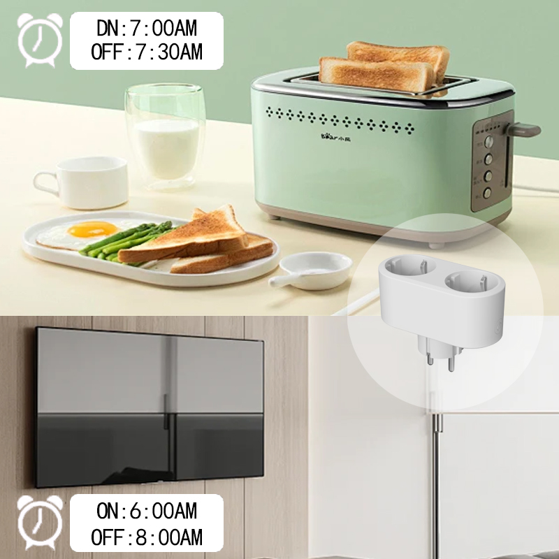 XFOX Tuya 4PCS Wi-Fi 듀얼 플러그 유럽 - Smart Home Energy Monitor 리뷰 및 가격