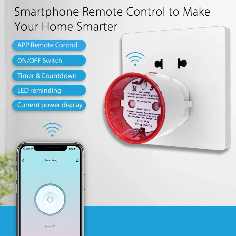 Tuya WiFi 스마트 플러그 소켓 EU 전력 모니터 - Smart Home Energy Monitor 리뷰 및 가격
