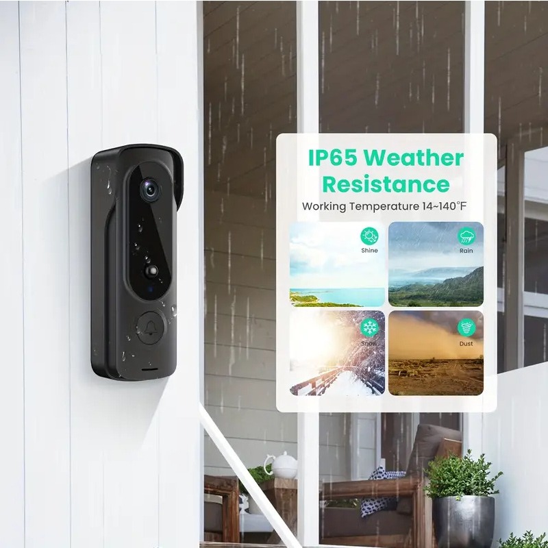 야외 무선 초인종 태양광 커버 1080P 비디오 인터콤 - Smart Home Video Doorbell Enhanced Security With Smart Doorbell 리뷰 및 가격