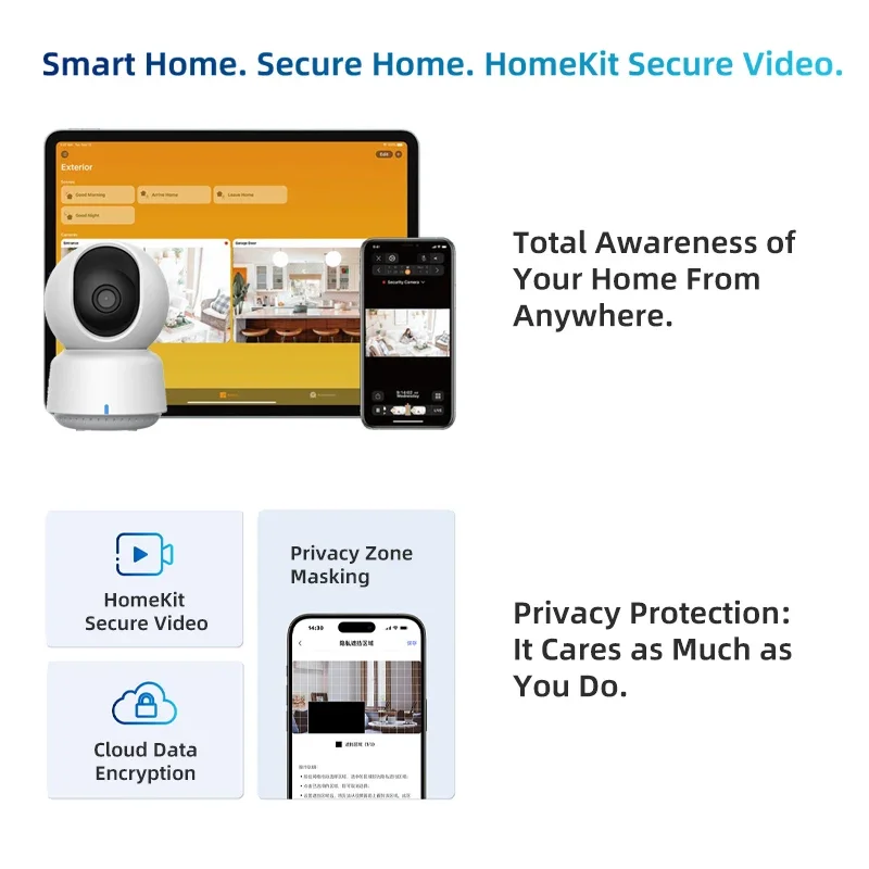오리지널 아카라 스마트 카메라 E1 2K 1296P 3 - Smart Home Apple 리뷰 및 가격