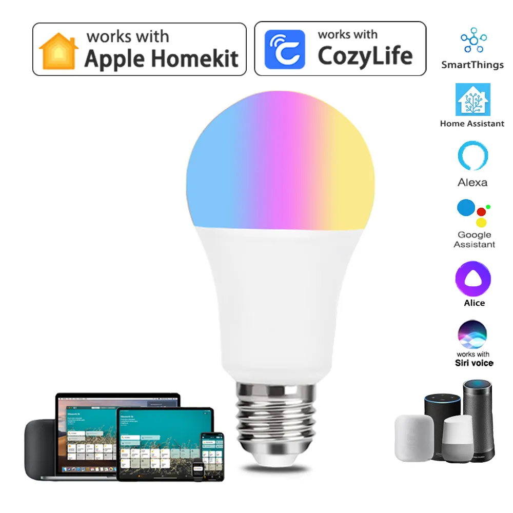 9W WiFi Homekit 라이트 램프 E27 LED - Smart Home Apple 리뷰 및 가격