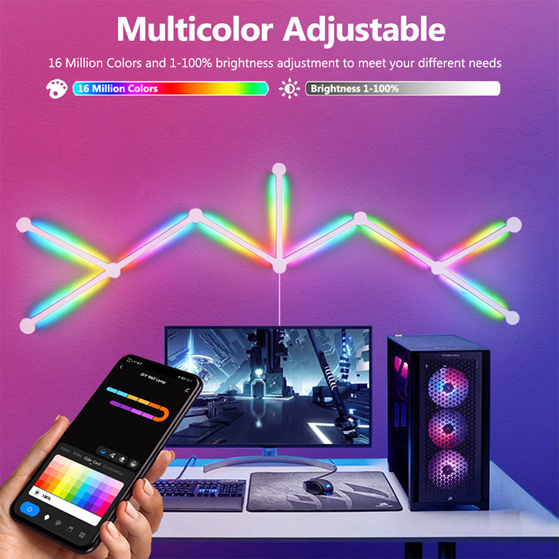 스마트 RGB 벽등, 블루투스 앱 연결 LED 라이트  - Smart Home Decor 리뷰 및 가격