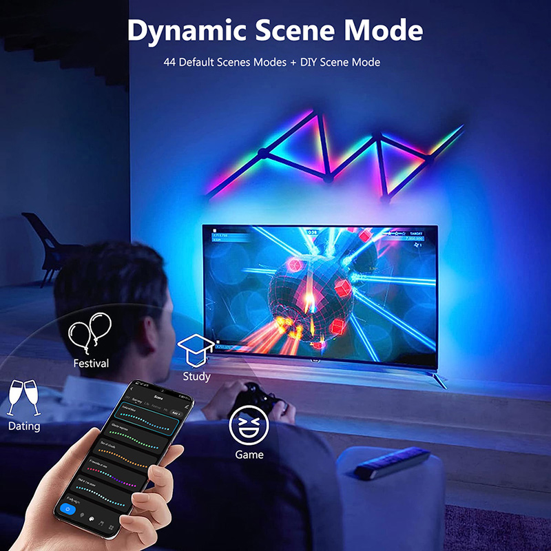 스마트 RGB 벽등, 블루투스 앱 연결 LED 라이트  - Smart Home Decor 리뷰 및 가격