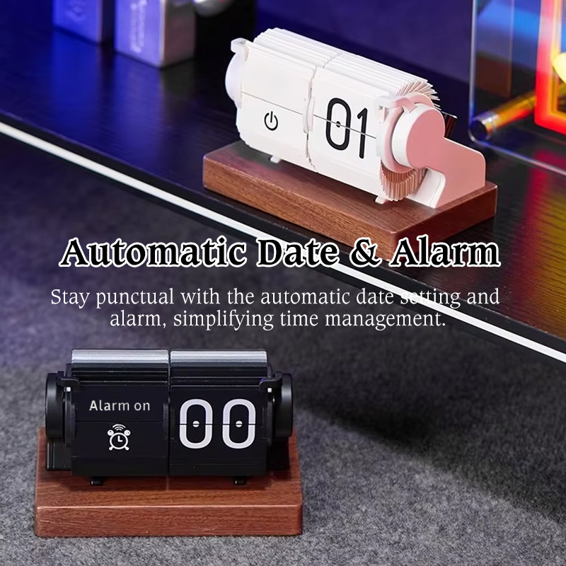 빈티지 플립 시계 - 자동 날짜 및 알람 기능이 있는  - Smart Home Decor 리뷰 및 가격