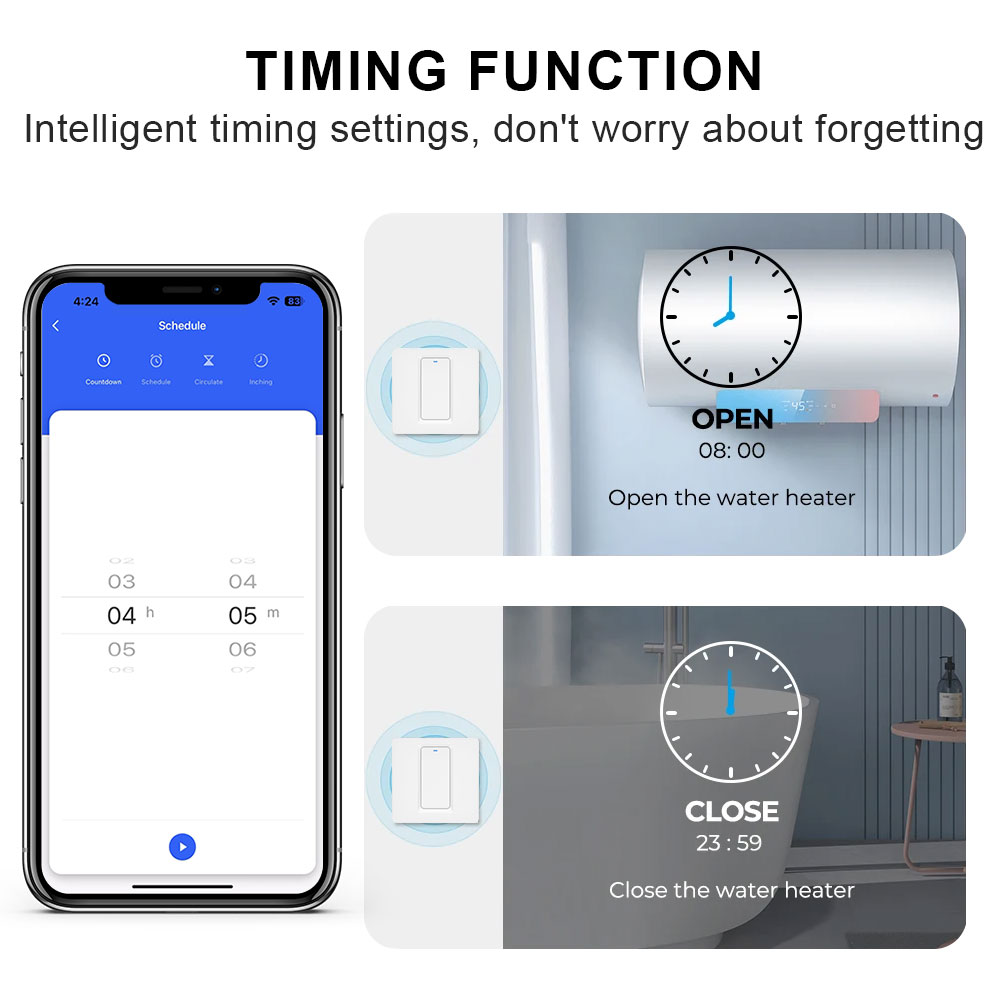 스마트 온수기 스위치/WiFi&블루투스 터치 컨트롤은  - Smart Home Networking 리뷰 및 가격