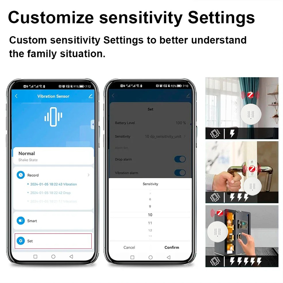 Tuya ZigBee 스마트 진동 및 기울기 센서 홈  - Smart Home Security System 리뷰 및 가격