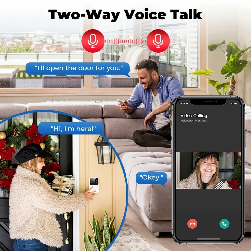 스마트 홈 WiFi 비디오 초인종 무선 전화 양방향 인 - Smart Home Video Doorbell Enhanced Security With Smart Doorbell 리뷰 및 가격