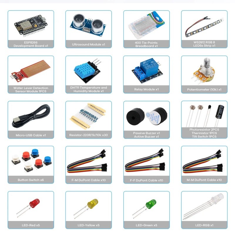 ESP8266 WiFi 개발 보드 IoT 스타터 키트  - Smart Home Arduino Project 리뷰 및 가격