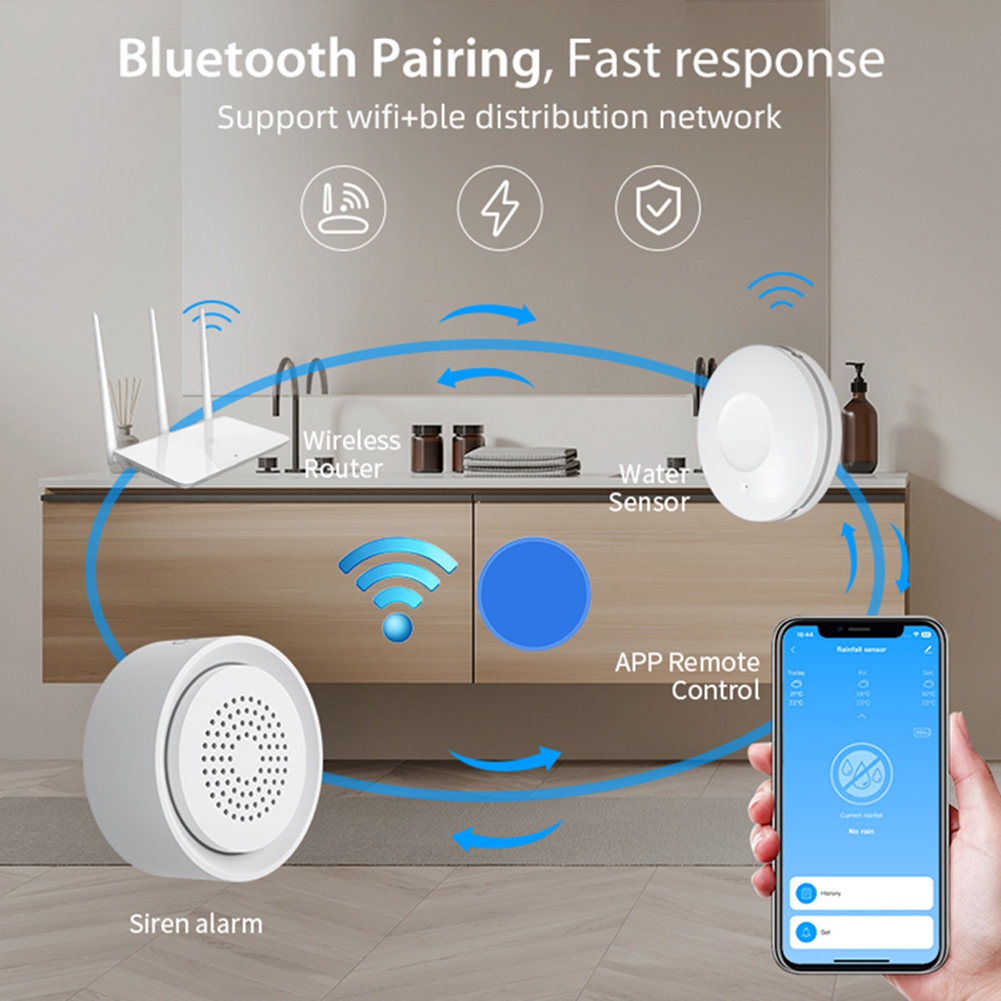 사이렌 알람 기능이 있는 BTLIFE-홍수 감지기 Wi - Smart Home Kits 리뷰 및 가격