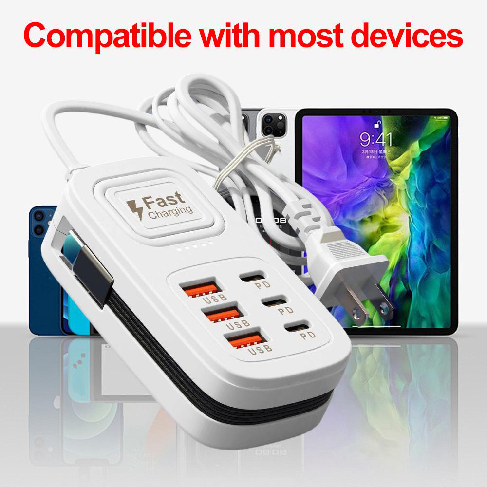 6포트 USB 고속 충전기 파워 스트립 데스크탑 스테이 - Smart Power Strip 리뷰 및 가격