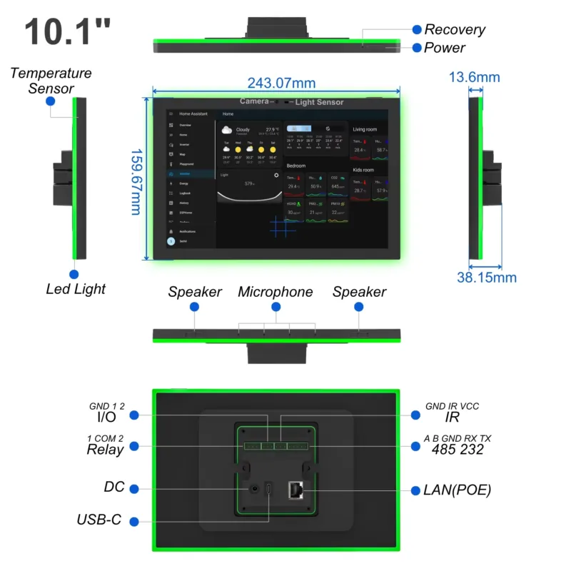 홈 어시스턴트 10.1인치 안드로이드 14 스마트 홈  - Smart Home Panel 리뷰 및 가격