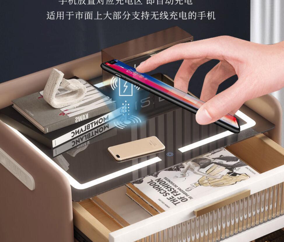 현대적인 경량 목재 록 패널 침대 옆 테이블 무선 충전 - Smart Home Panel 리뷰 및 가격