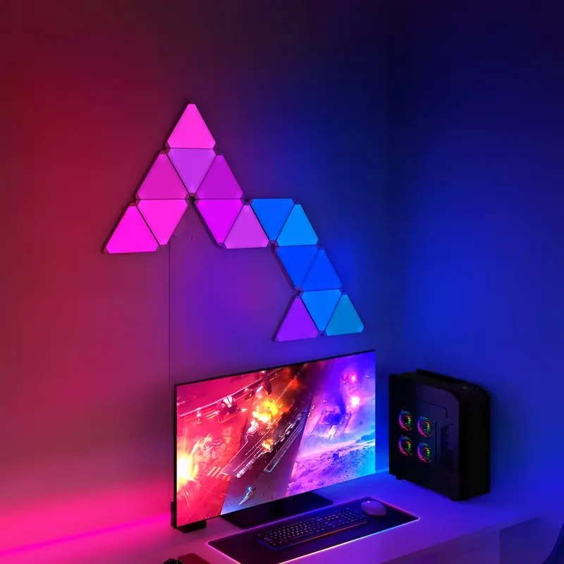 뱅크센 트라이앵글 LED 게이밍 세트업 RGB 벽 조명 - Smart Home Panel 리뷰 및 가격