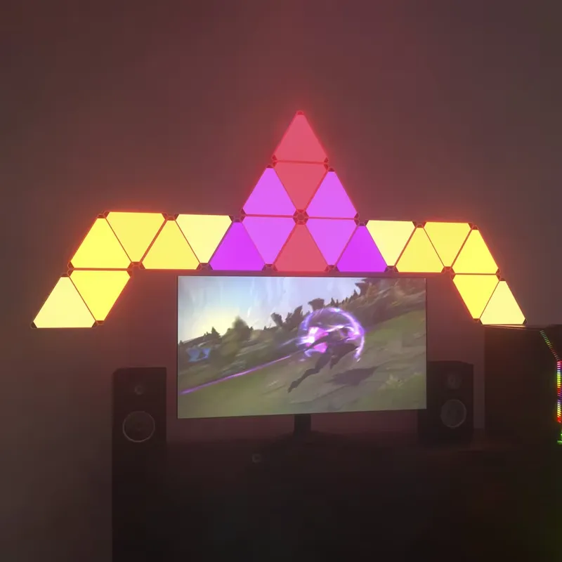 뱅크센 트라이앵글 LED 게이밍 세트업 RGB 벽 조명 - Smart Home Panel 리뷰 및 가격