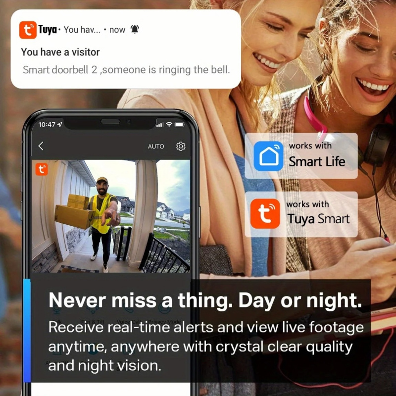Tuya WiFi 홈 스마트 비디오 초인종 야외 양방향 - Smart Home Video Doorbell Enhanced Security With Smart Doorbell 리뷰 및 가격