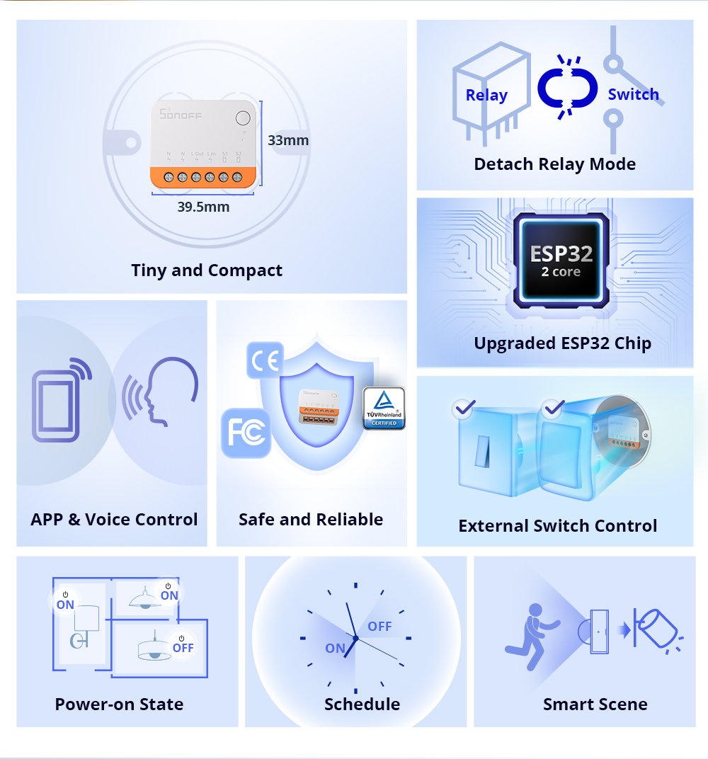 Sonoff Mini R4 Extreme Wifi 스마 - Smart Home Networking 리뷰 및 가격